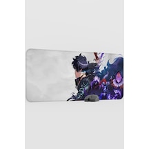 Solo Leveling Anime V4 - 90x40 Xxl Gaming Kauçuk Kaymaz Taban Mouse Pad Fare Altlığı