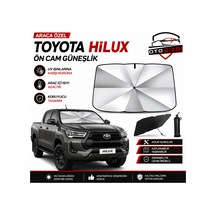 Toyota Hilux Şemsiye Tip Ön Cam Güneşliği Katlanabilir Uv Korumalı Araç Cam Güneşlik