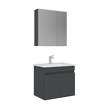 Orka Tivoli 65 Cm Mat Antrasit Banyo Dolabı Takımı Antrasit