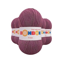 5 Adet Kristal El Örgü Lif İpi Koyu Gül Kurusu 98303