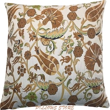 Lale Desenli Osmanlı Motif Altın Yaldızlı Kırlent Kılıfı 45 Cm*45 Cm