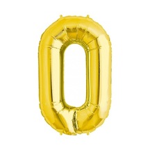 Rakam Folyo Balon 0 Rakamı Büyük Boy Balon Altın Sarısı /Dore 100