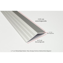 Alüminyum Kapı Eşik Profili Zemin Parke Seviye Profili 110 Cm Gri 543405467