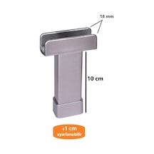 10 Cm U Geçme Ayak Beyaz Ayarlı Mobilya Ayağı 18 Mm Beyaz Çok Renkli Diğer