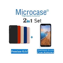 Xiaomi Redmi 7A Premium Matte Silikon Kilif + Tempered Cam Koruma 373888420