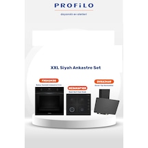 Profilo FXSA243S - OE36K6P10D - DVK6J469 Siyah Xxl Fırınlı Buharlı Ankastre Set