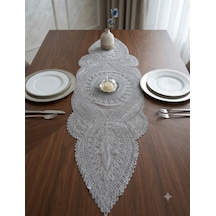 Gümüş Dantel Salon / Simli Runner