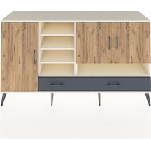 Hyperion Konsol 8 Raflı 2 Çekmeceli 3 Kapaklı 176x44x99 Aytaşı-ça Aytaşı-çam/antrasit