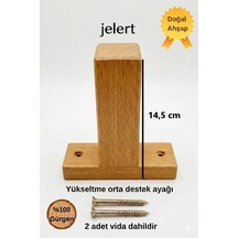 Masif Gürgen Ahşap 14,5 Cm Mobilya Yükseltme Destek Ayağı, T-naturel, Tekli, Robot Süpürge Uyumlu, 1. Sınıf Gürgen Ağacı, Kanepe Berjer Koltuk Tv Ünitesi Yükseltici Destek Ayak Krem