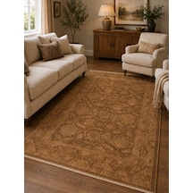 Shiraz Shr 01 Beige Vintage Eskitme Tarzı Yumuşak Dokulu Salon Halısı Oturma Odası Halısı Bej