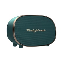 Retro Tasarım Bluetooth Hoparlör - Tf Kart Ve Aux Girişli, Güçlü Bas, Taşınabilir Yeşil