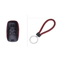 Kia Rio Ceed Soul Sportage Sorento Carens Picanto Deri Anahtar Koruma Kılıfı Ve Örgü Anahtarlık