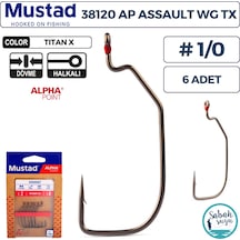 Mustad 38120 Ap Wide Gap Offset Olta İğnesi Tx 1/0 6 Adet