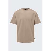 Only & Sons Onsfred Lıfe Rlx Ss Tee Noos Erkek Kahverengi T-shirt - 22022532 Kahverengi
