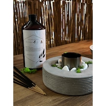 Dekoratif Bio-fire V2 Beton Masaüstü Şömine + 1 Lt Bio-ethanol Yakıt