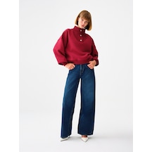 Slouchy Regular Fit Kadın Pantolon Denim