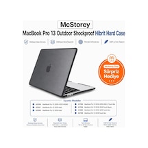 Macbook Pro 13 Darbe Korumalı Kılıf A1706 A1708 A1989 A2159 A2251 A2289 A2338 M1 M2 Uyumlu Mat Sert Kapak Koruyucu Kılıf Siyah Belirtilmemiş