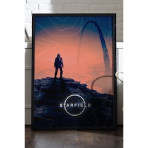 Starfield Siyah Ahşap Çerçeveli Poster, Dekoratif Oyun Duvar Tablosu