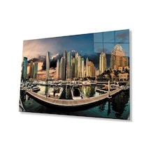 Şehir Manzara Cam Tablo 4mm Dayanıklı Temperli Cam City Landscape Glass Table 4mm Durable Tempered