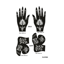 Airbrush Tattoo Lotus Model El + Ayak Kına Kalıpları 4'lü