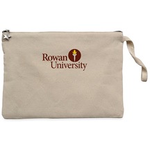 Rowan University Logo Text Krem Clutch Cüzdan / El Çantası