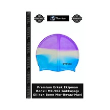 Premium Erkek Ekipman Renkli Mc-902 Gökkuşağı Silikon Bone Mor-beyaz-mavi Çok Renkli