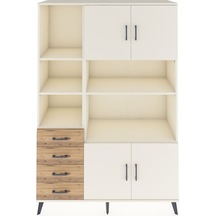 Hyperion Dolap 8 Raflı 4 Çekmeceli 4 Kapaklı 132x44x195 Aytaşı-aytaşı/çam Aytası/atlas Çam - Aytası