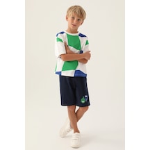 Rolypoly Geometic Krem Erkek Çocuk Bermuda Takım 5274-43125 Krem