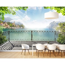 Denize Bakan Balkon Manzarası Duvar Kağıdı