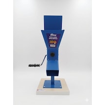 Fındık - Ceviz - Badem Kırma Makinası Kırıcı Metal Kapaklı-tahtaya Sabitlenmiş-mavi-31x16x16cm