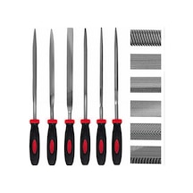 Feyza Yapı 6 Parça Mini Eğe Seti - 18cm İnce İşçilik Saatçi Eğe Ve Törpü Seti Sarı Renk