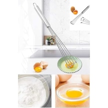 Yeni Nesil Ayarlanabilir Paslanmaz Çelik Metal Boncuk Top Uçlu Yumurta Çırpıcı Sos Karıştırıcı Metal Diğer