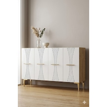 Ka1232dg Slim Konsol Ve Tv Sehpası Safirmeşe-beyaz-gold 120cm Ka1232dg Slim Konsol Ve Tv Sehpası Safirmeşe-beyaz-gold 120cm
