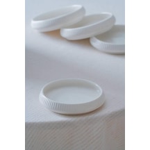 Bianco Perla Porselen Yuvarlak Tabak - 10 Cm Beyaz