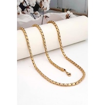 Gold Renk 1.sınıf Örme Çelik Erkek&kadın Kolye Ve Bileklik Seti Altın