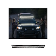 Offroad Oval Tepe Sis Lambası 110cm 180led Beyaz-amber Çakarlı 540w Yayıcı Delici Offroad Led Bar