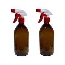 Buççin Online Mağaza 2'li Amber Cam Köpük Sabun Yapıcı Bulaşık,banyo Deterjanı Şişesi Sabunluk 500ml Cam Sarı Çok Renkli