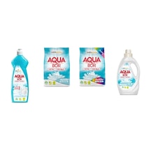 Aquabor Doğal Mineralli Elde Bulaşık + 4 Kg Beyaz + 4 Kg Renkliler + Sıvı Beyaz 4 Lü Set 87630416
