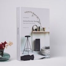 Bak Gel Al Kitap Görünümlü Dekoratif Kutu, Iskandinav Tarzı Gizli Saklama Kutusu Monochrome