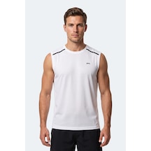 Slazenger Rexıs Erkek Kolsuz Beyaz Tişört