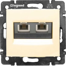 Valena Krem 2x4 Telefon Prizi çercevesizdir N11.132