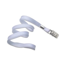 Kraf Kart Askı İpi Metal Klips Beyaz 50 Li 510G