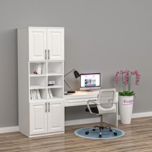 Gloss Membran Çalışma Masası Mdf Siyah
