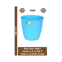 Özel Seri Hasır Saksı 6,5 Lt No 5 Dekor Çiçeklik Çiçek