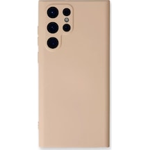 Newface Samsung Galaxy S24 Ultra Kılıf Nano İçi Kadife Silikon - Pudra