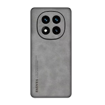 Microcase Xiaomi Redmi Note 15 Pro Plus İçin Luxury Leather Series Deri Desenli Plastik Koruma Kılıf - Al8125 Gri