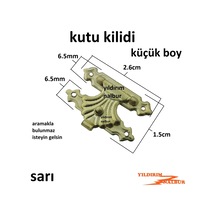 Altın Sarı Kutu Kilidi Küçük Boy Dekoratif Klips Sandık Kilidi Ho
