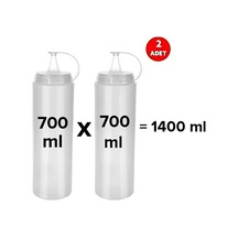 Yağdanlık - Sunumluk Çeyizlik Sirkelik Sosluk Sızdırmaz 700ml X 2 Adet Beyaz Diğer