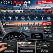 Audi A4 2002-2026 Modeller İçin Head Up Display Hayalet Gösterge Ekranı Ön Cam Hız Göstergesi