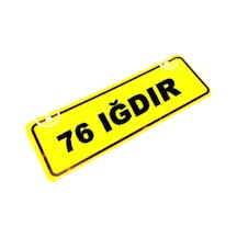 76 Igdır Yazılı Sarı Dekor Plaka Sök Tak Pratik Yeni Nesil